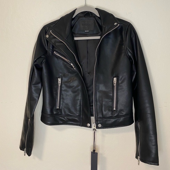 NWT NORDSTROM LEATHER JACKET - Picture 4 of 6